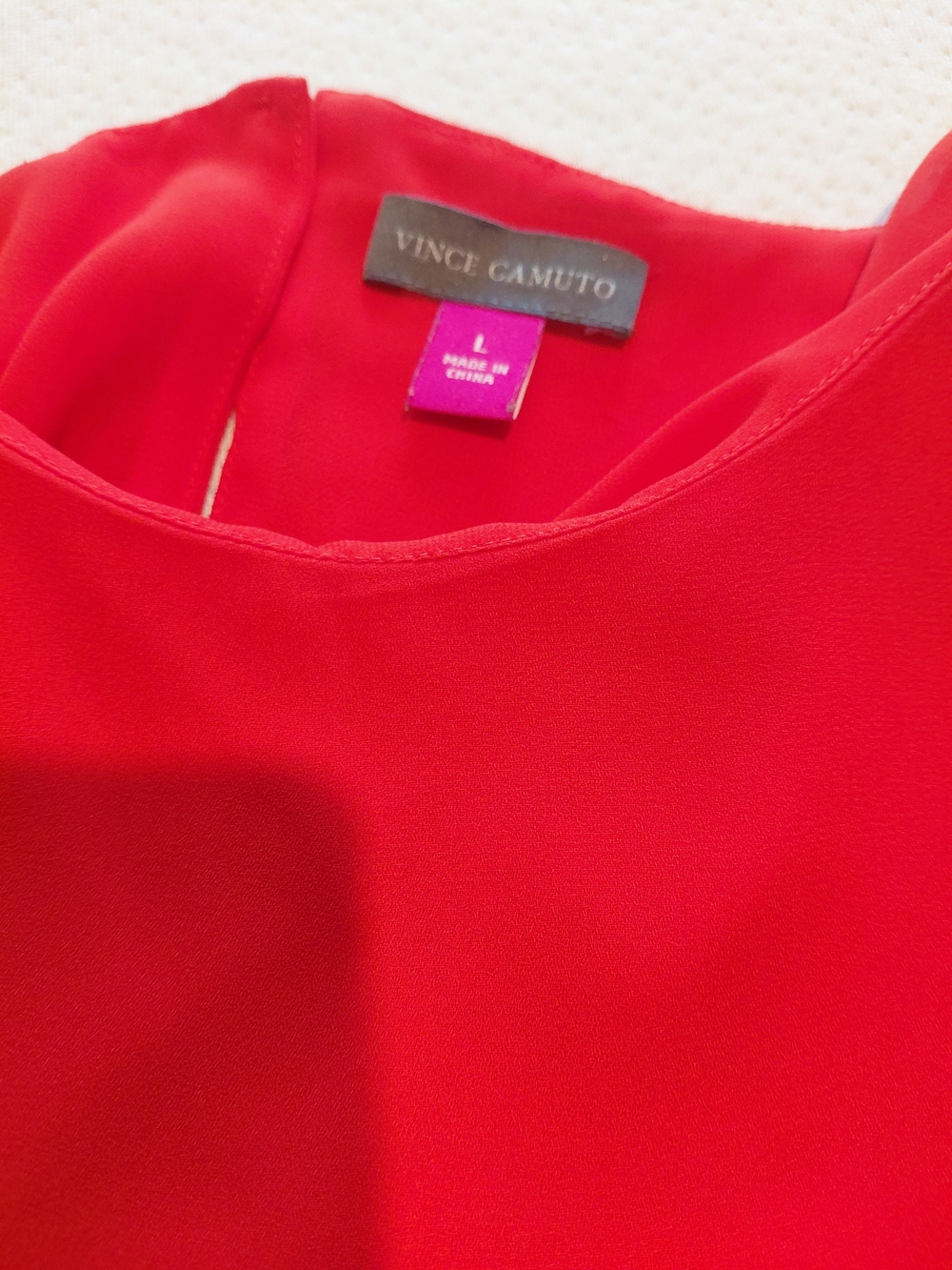 Vince Camuto Red Sleeveless Blouse